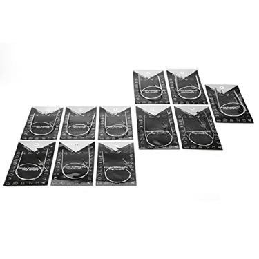 Imagem de Naroote Conjunto de Agulhas de tricô Circulares Ocas de Aço Inoxidável de Vários Tamanhos Com Superfície Lisa para Ferramentas DIY de Tecelagem de Suéter, 11 Unidades 43/65/80 Cm para Chapéu, Cachecol, Luvas (65cm)