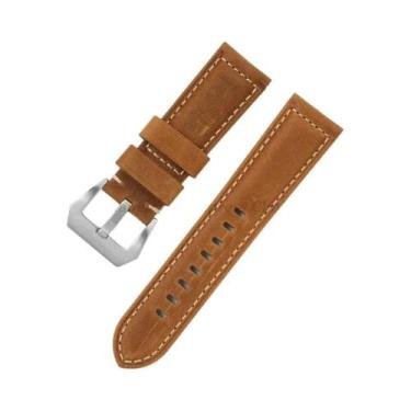 Imagem de Pulseira De Relógio Masculina Em Couro Genuíno Para Panerai, Pulseira 