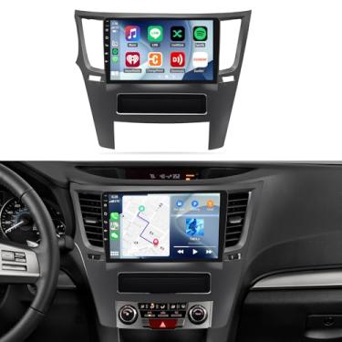 Imagem de [4G + 64G] Rádio estéreo automotivo com tela sensível ao toque de 22.9 cm para Subaru Outback Legacy 2009-2014 com carro sem fio CarPlay Android, reprodutor de mídia Android 14, suporte de navegação