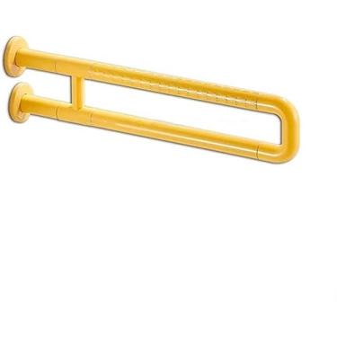 Imagem de Trilho de suporte de banheiro de aço inoxidável escovado corrimão/suporte de toalha reto montado na parede/auxílio de chuveiro e corrimão de suporte de segurança amarelo branco, branco (uma cor branca