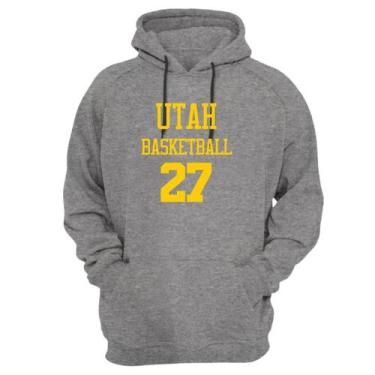 Imagem de Blusa Moletom Capuz Basquete Utah Basketball número 27 - Loja Click Ca