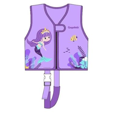 Imagem de Gogokids Colete de natação de neoprene para crianças e crianças - Jaqueta flutuante térmica com alça ajustável na virilha para aulas de natação, confiança na piscina e segurança ativa na água (idades