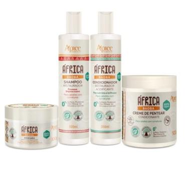 Imagem de Apse África Baobá Shampoo e Cond e Creme Pentear e Máscara