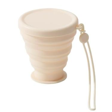 Imagem de Copo de viagem de silicone dobrável, copo de água dobrável, ideal para acampamento, caminhada e escovação dos dentes