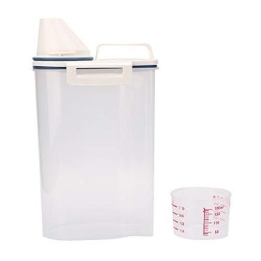 Imagem de Recipiente de comida para animais de estimação Ainoli selado Balde caixa de armazenamento à prova de umidade com copo medidor para cachorro e gato