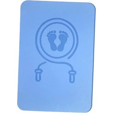 Imagem de Tapete de pular corda, tapete de treino, versátil, dupla face, antiderrapante, para academia em casa, retangular, com absorção de impacto