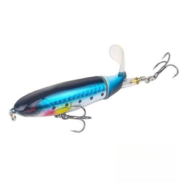 Imagem de Kit 10 Iscas Artificiais com Cauda Rotativa 10cm/14cm – Isca Topwater Macia para Pesca em Água Doce e Salgada(G(1pcs))
