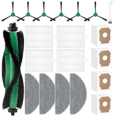 Imagem de 20 peças de reposição para aspirador de pó iRobot Roomba 104/105 Vac/ 105 Combo/ Q052 Robot Vacuum, Q0520 105. Acessórios incluem 1 escova principal, 4 filtros, 4 sacos de pó, 6 escovas laterais, 4