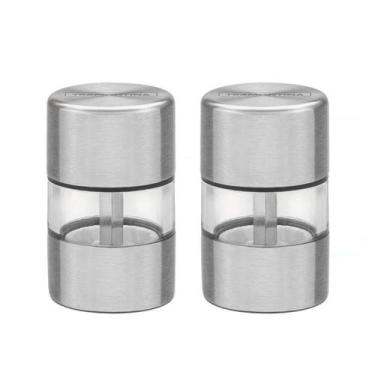 Imagem de 2 mini moedor de sal pimenta do reino aço inox Tramontina