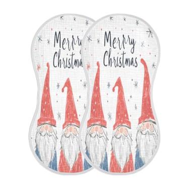 Imagem de STAYTOP 2 peças de panos fofos para arrotar papai noel - panos para arrotar para bebês meninos meninas e toalha de recém-nascido, panos grandes absorventes para arrotar
