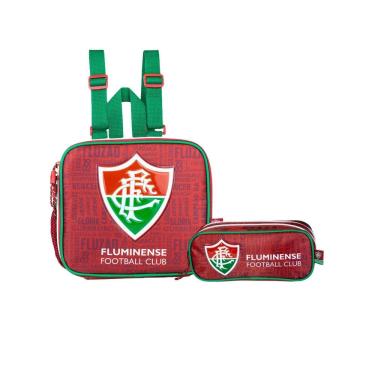 Imagem de Kit Escolar Fluminense Lancheira Térmica + Estojo Duplo