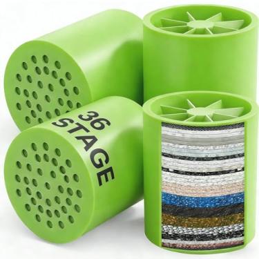 Imagem de Filtro de água de chuveiro, cabeça de chuveiro filtrada de alto rendimento de 36 estágios, filtro de chuveiro para água dura para água dura, remove cloro, flúor (substituição do filtro de chuveiro de