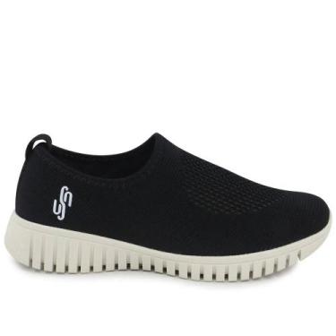 Imagem de Tenis usaflex slip on tricot monograma, Preto, 39