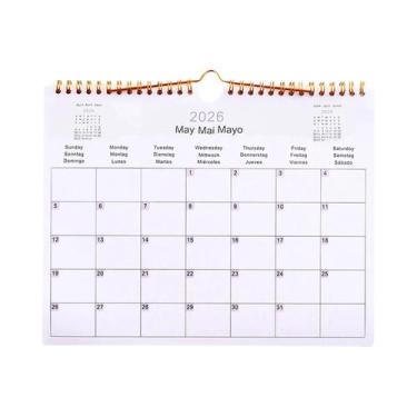 Imagem de Agenda Multilíngue 2025 2026 Com Espiral Para Casa, Escritório E Escol