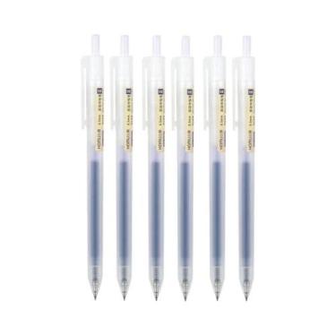 Imagem de Conjunto De Canetas Gel Retráteis 6/10 Peças 0,5mm Tinta Preta E Azul 