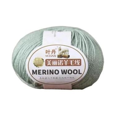 Imagem de Fio De Lã Merino Macio 50g Anti-Pilling Para Tricô Manual, Crochê, Sué