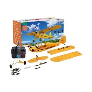 Imagem de Avião RC J3-CUB Com Acelerador Na Mão Direita, 5 Canais, 2.4G, 3D, 6G,
