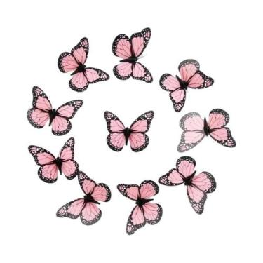 Imagem de Adesivos 3D De Borboletas Monarca (10 Peças) - Decoração Artificial Pa