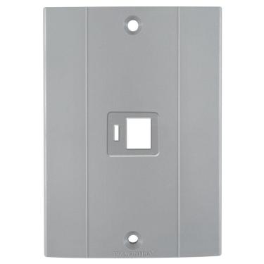 Imagem de Tampa com suporte 1 tomada RJ 45 para conduletes Plastibox