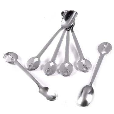 Imagem de KIT 6 COLHERES PARA CAFÉ BUGATTI KISS CORAÇÃO EM INOX 437067