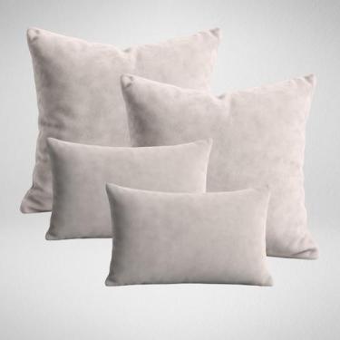 Imagem de Kit 2 Capas de Almofada 50x50cm + 2 Capa 30x50cm Suede Luxo Glamour Av
