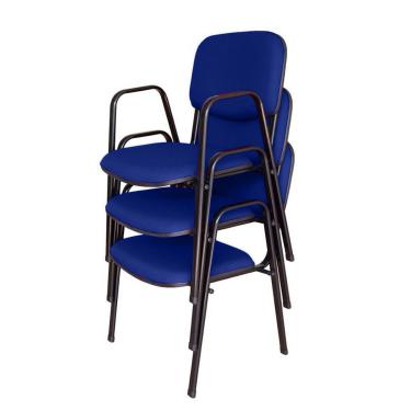 Imagem de 03 Cadeiras para Auditórios Linha Hotel Auditório Azul