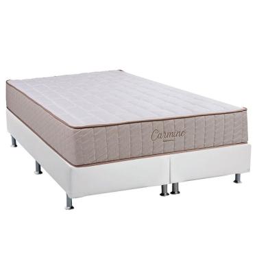 Imagem de Cama Box Queen: Colchão Anatômico Kappesberg D33/Ep Carmine + Base Crc Courano White(158X198)
