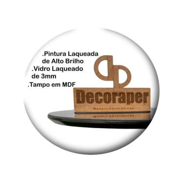 Imagem de Mesa De Apoio Monopé Para Sofá Redonda Preta 35x70 Cm