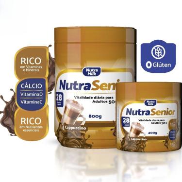 Imagem de Nutra Senior 50+ Completo Com 28 Vitaminas E Minerais - Pote 800g Sabor Cappuccino