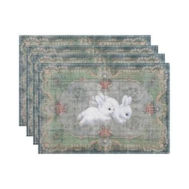 Imagem de Sousplat De Desenho Animado Abstrato Floresta Animal, Isolante Térmico