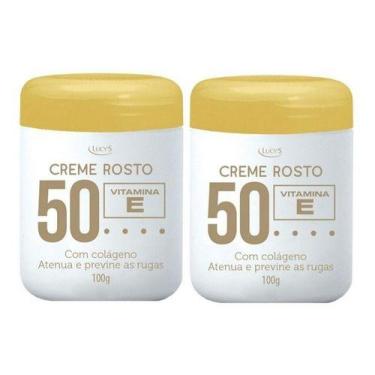 Imagem de Kit Lucys 2 Creme Rosto 50 Com Colágeno Previne As Rugas - Botica Bras