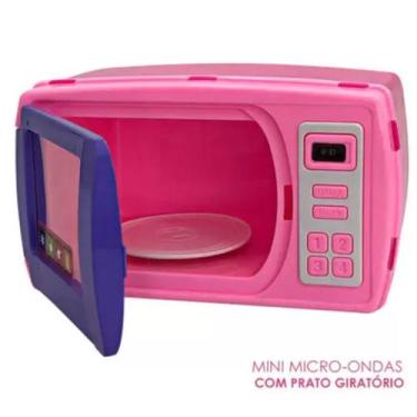 Imagem de 2x Micro-ondas Na Solapa C/ Prato Giratório Brinquedo Menina Cozinha -