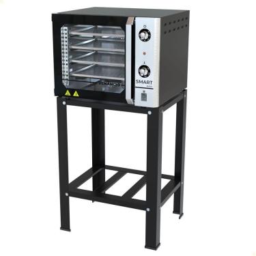 Imagem de Forno Convector Venâncio Smart Basic 220V 4 Esteiras Preto Com Cavalete