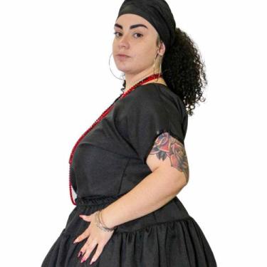 Imagem de Roupa de umbanda feminino em oxford 2 peças - Atacadão Beira Mar, Pret