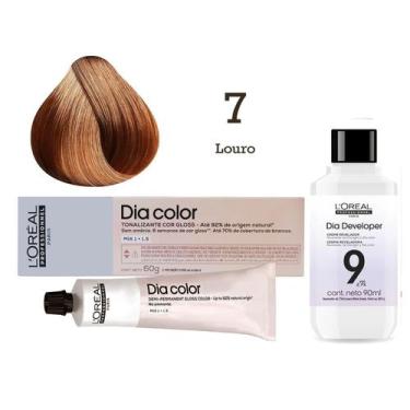 Imagem de Tonalizante Dia Color 7 Louro + Emulsão Reveladora 9v  L'Oréal Profess