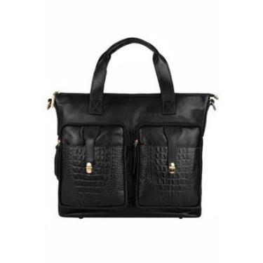 Imagem de Bolsa para notebook de couro croco Jaque-Feminino