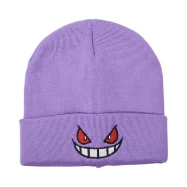 Imagem de Gorro De Anime Gengar Bordado, Quente E Tricotado Para Outono E Invern