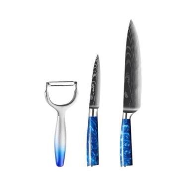 Imagem de Conjunto De Facas De Cozinha Profissionais Em Aço Inoxidável Para Chef