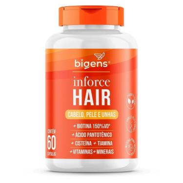 Imagem de Multivitamínico Inforce Hair Para Cabelo, Pele e Unhas 60 Caps - Bigens-Unissex