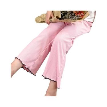 Imagem de Calças Coloridas De Verão Para Meninas Com Cintura Elástica, Moda Casu