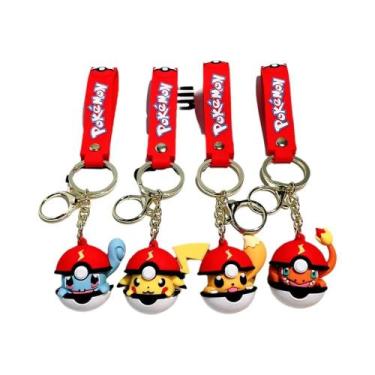 Imagem de Chaveiro De Silicone Pokémon Para Crianças: Pikachu, Charmander, Squir