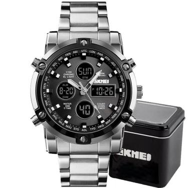Imagem de Relógio Masculino Skmei 1389 Á Prova D'água 30m Digital Esportivo Luxo-Masculino
