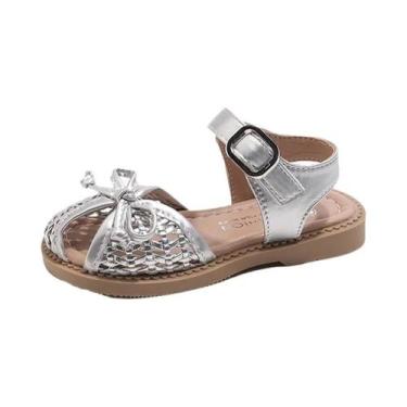 Imagem de Sandálias De Verão Para Meninas Estilo Princesa Com Laço Trançado E Bi