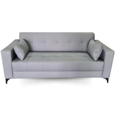 Imagem de Sofá Gianni Tecido Acquablock Pé Aço Preto 2 Lugares 190cm - 4R Estofa