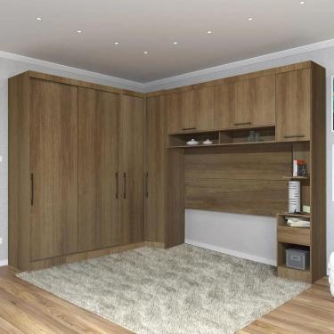 Imagem de Guarda Roupa Casal Modulado Cp06 Delphi Avelã L01 - Mpozenato