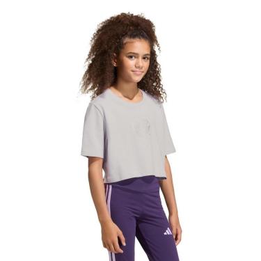 Imagem de Camiseta Adidas Recortada Estampada Everyday Glam Infantil-Unissex