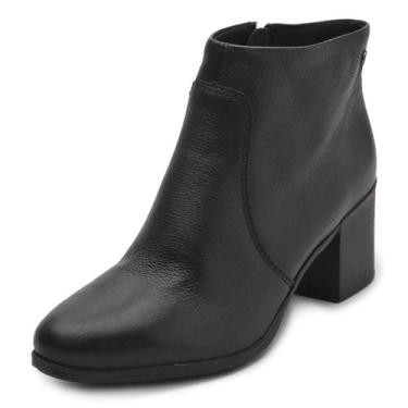 Imagem de Bota Coturno Couro Bottero Burnish Feminina - Preto, 36