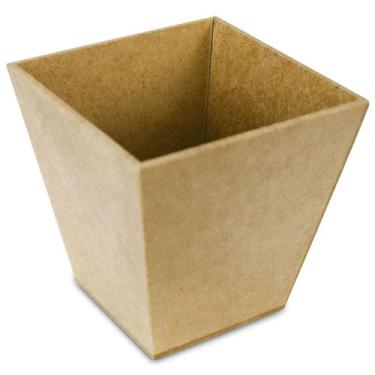 Imagem de Cachepo de MDF Madeira Crua 9 x 9 x 9 cm - MAD. CARMINDO