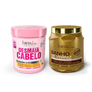 Imagem de Kit Máscaras Desmaia Cabelo e Banho de Verniz Forever Liss