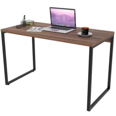 Imagem de Mesa Para Escritório Estilo Industrial 120 Cm Nogal - LYAM DECOR
